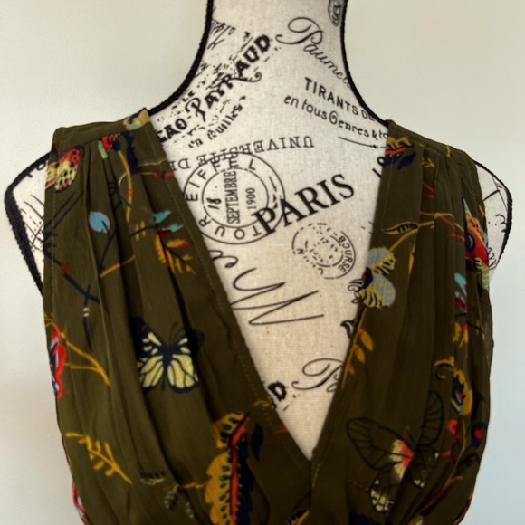 Abercrombie & Fitch Olive Butterfly Dress - Picture 3 of 6